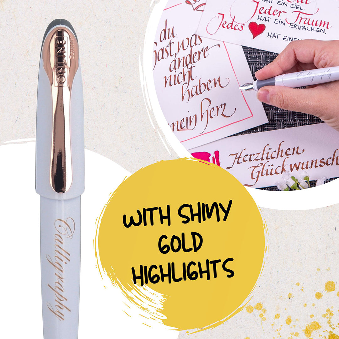 ONLINE Air Calligraphy fountain pen White Rose