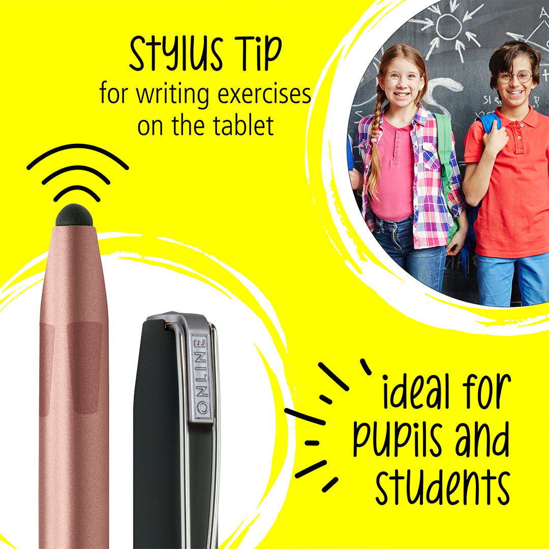 ONLINE Switch Plus Rollerball Pen with Stylus Tip Rosegold