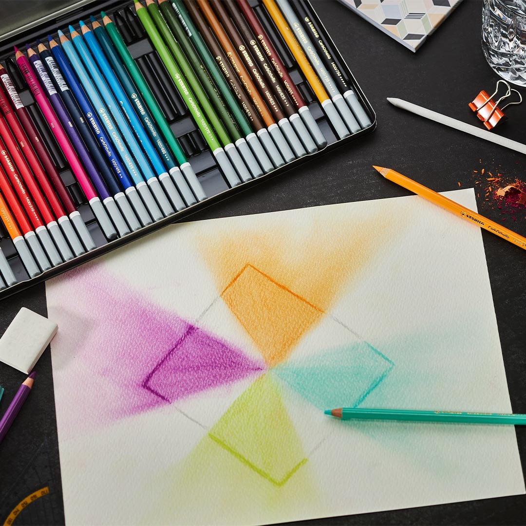 STABILO Carbothello Metal Box Of 48 Assorted Colours Arty 2023 by Stabilo at Cult Pens