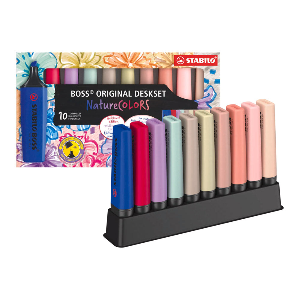 STABILO BOSS ORIGINAL NatureCOLORS Highlighter Deskset of 10