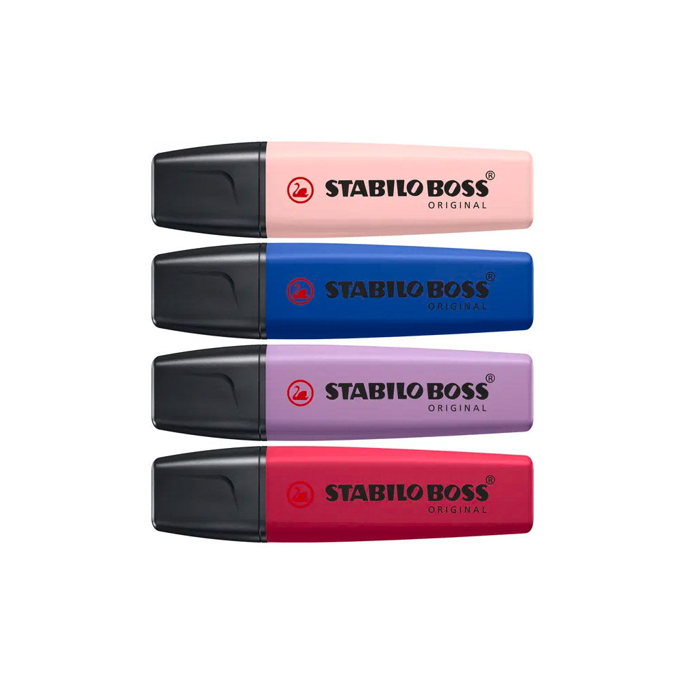 STABILO BOSS ORIGINAL NatureCOLORS Wildflowers Edition Highlighter Pack of 4
