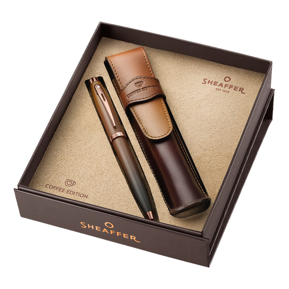 Sheaffer 100 G9374 Ballpoint Pen Coffee Edition with Pen Pouch