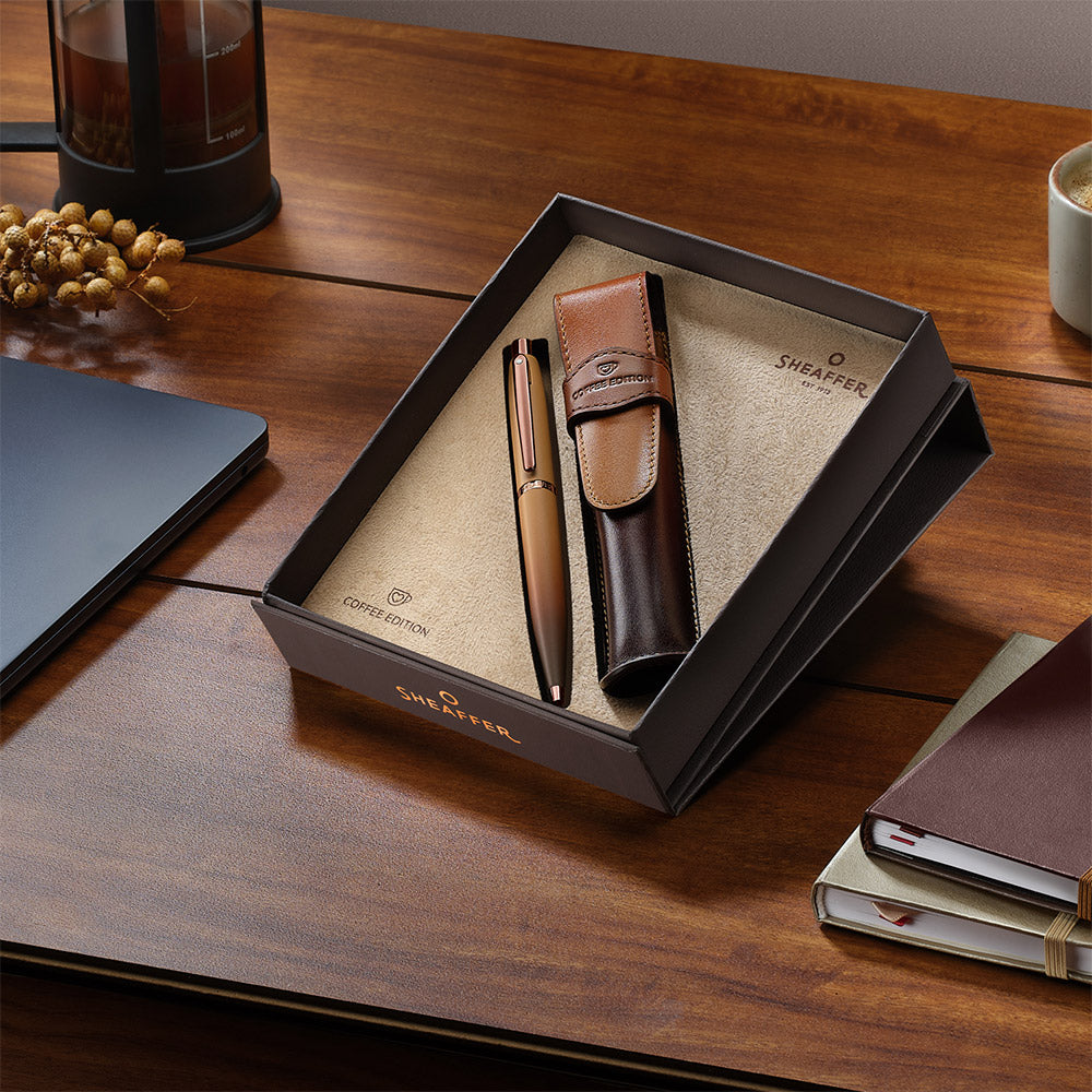 Sheaffer VFM G9428 Ballpoint Pen Coffee Edition with Pen Pouch