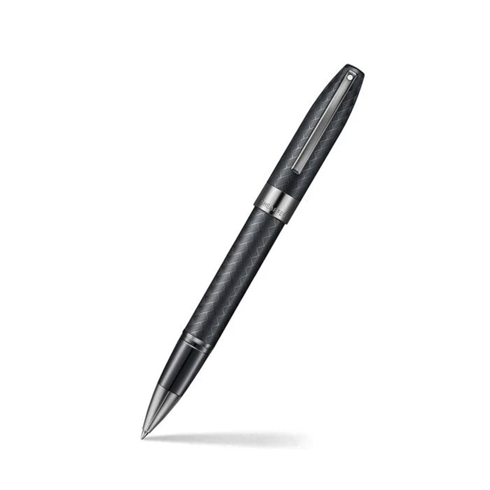 Sheaffer Legacy Chevron 9066 Rollerball Pen Matte Black with PVD Gunmetal Trims