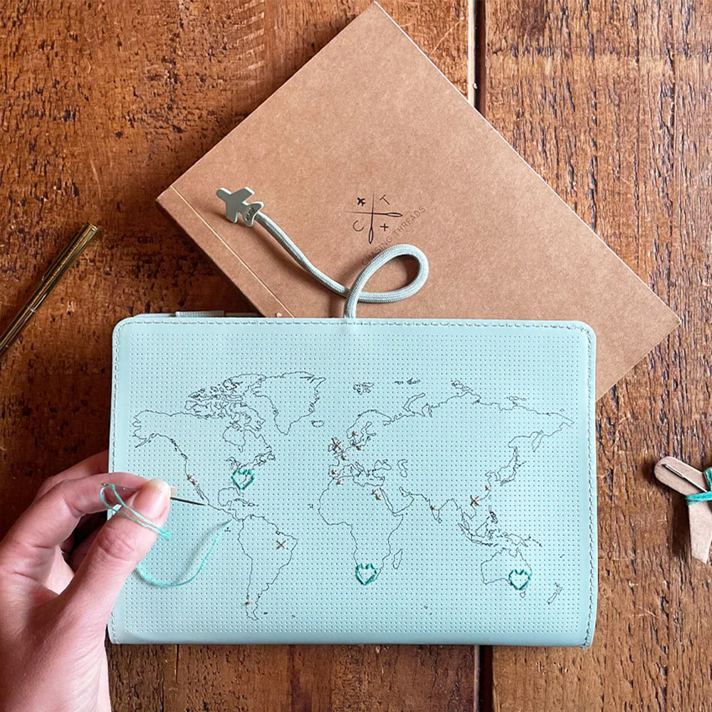 Chasing Threads Stitch World Travel Notebook Mint