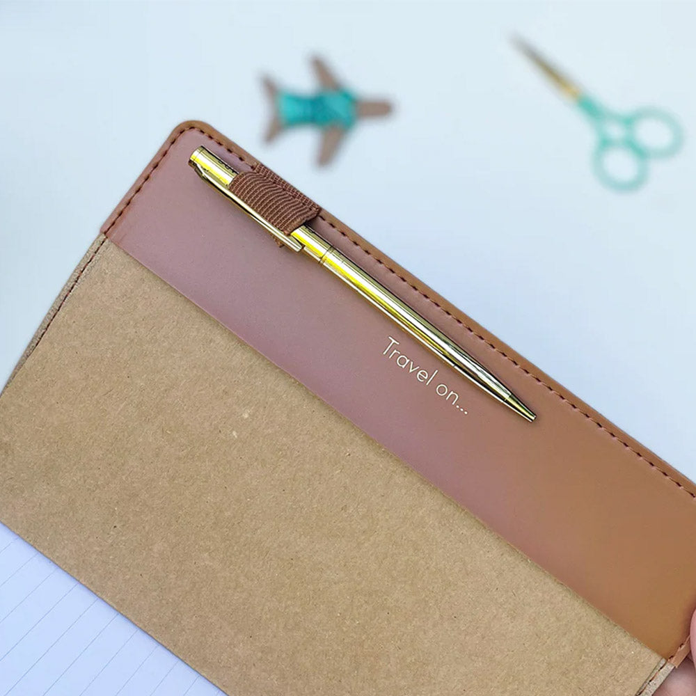 Chasing Threads Stitch World Travel Notebook Brown