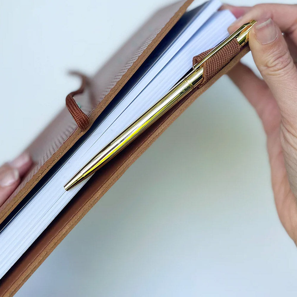 Chasing Threads Stitch World Travel Notebook Brown