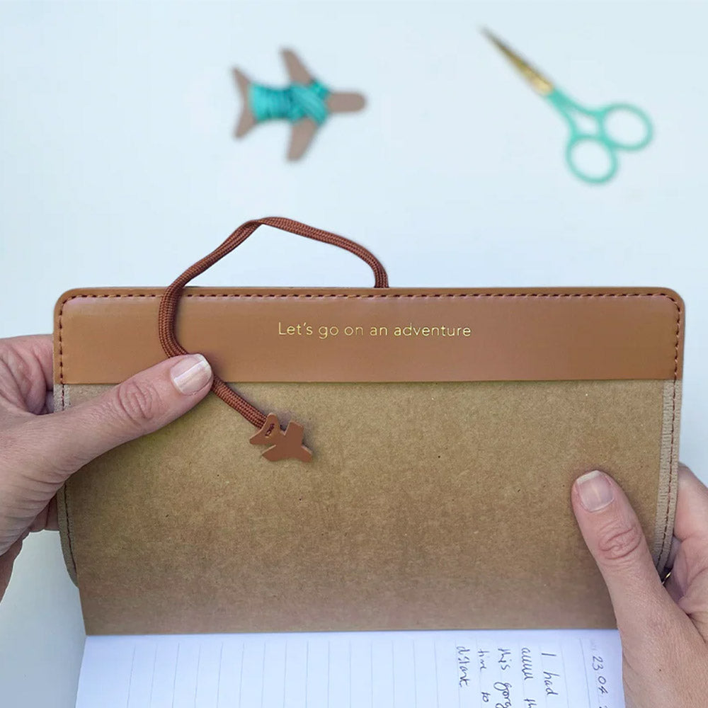 Chasing Threads Stitch World Travel Notebook Brown