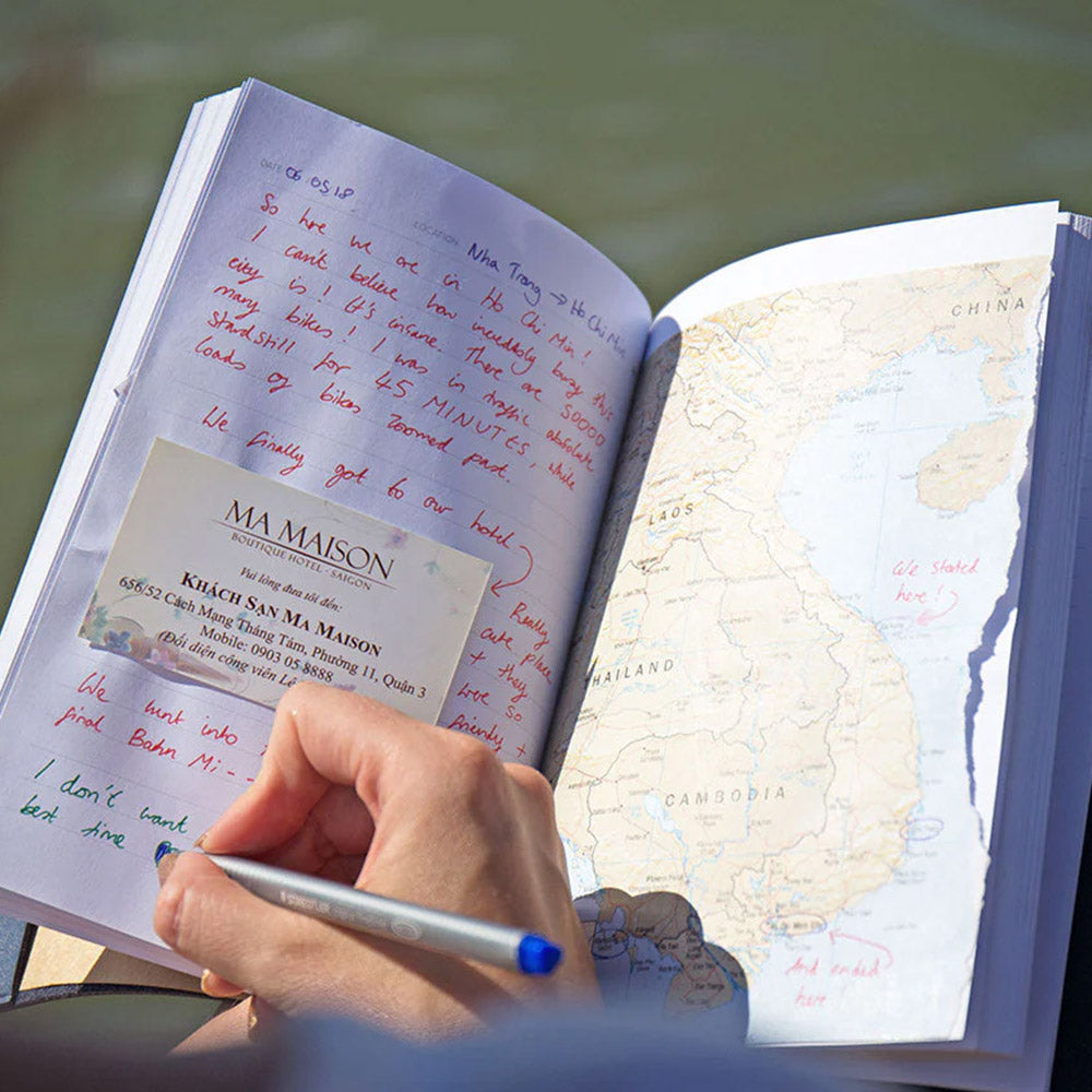 Chasing Threads Stitch World Travel Notebook Navy
