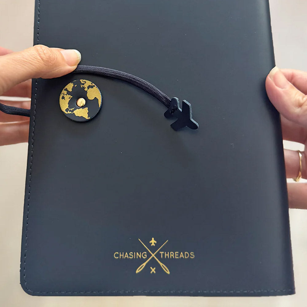 Chasing Threads Stitch World Travel Notebook Navy