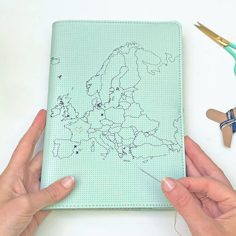 Chasing Threads Stitch Europe Travel Notebook Mint