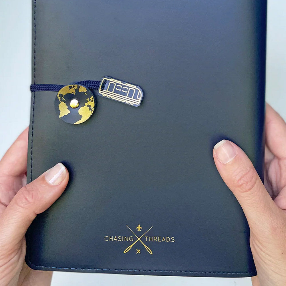 Chasing Threads Stitch Europe Travel Notebook Navy
