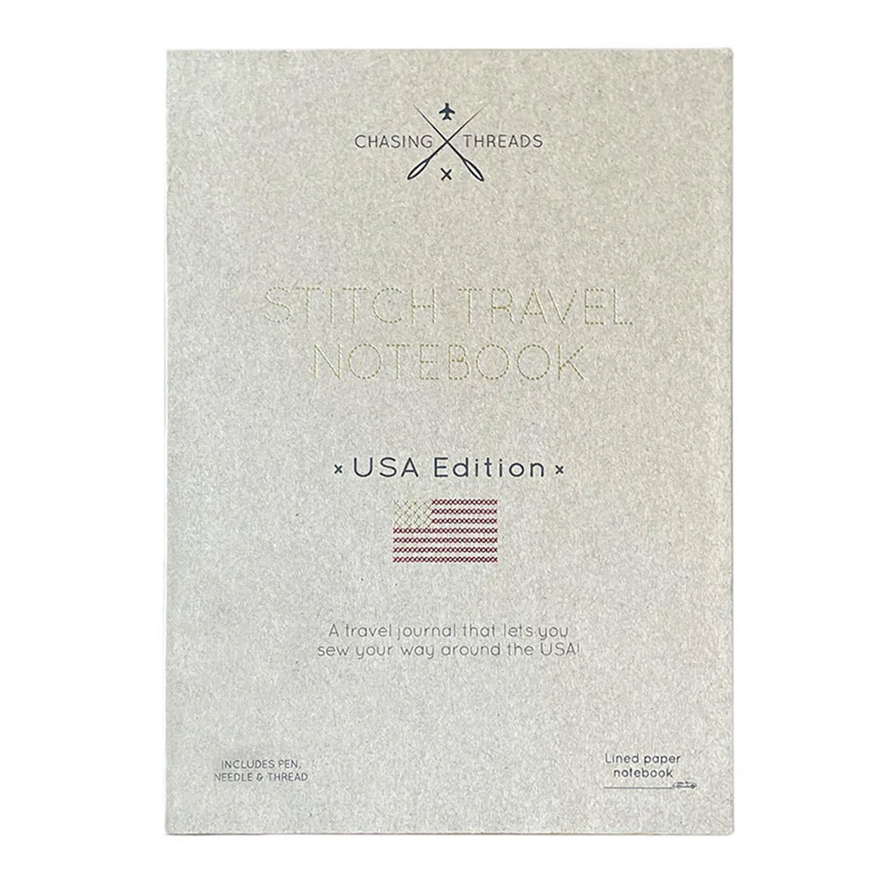 Chasing Threads Stitch USA Travel Notebook Maroon