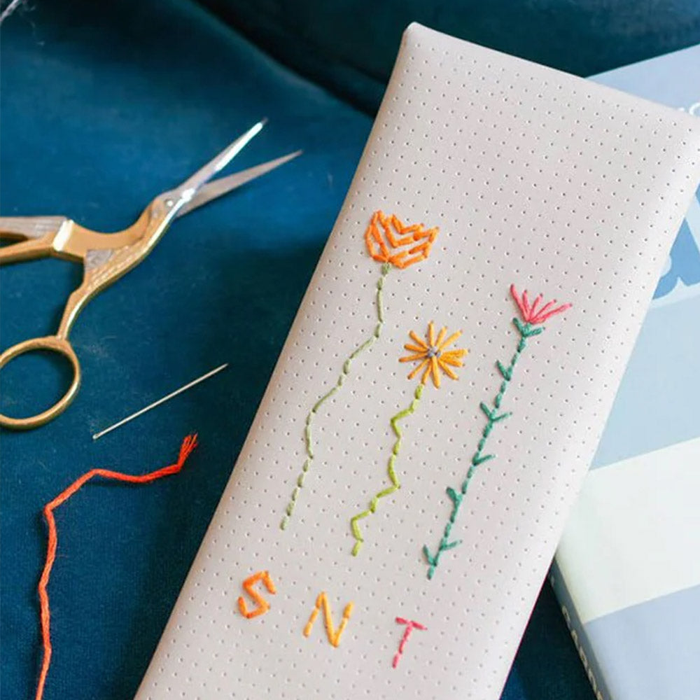 Chasing Threads Stitch Pencil Case Grey