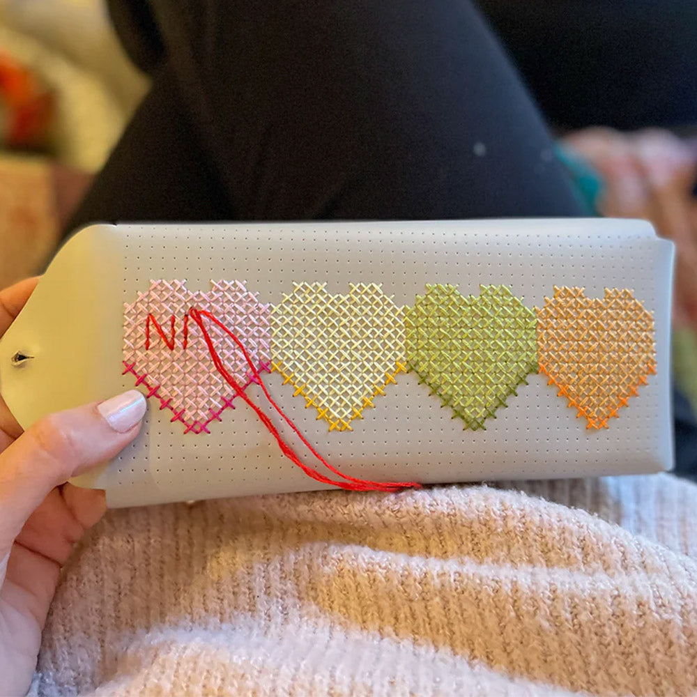 Chasing Threads Stitch Pencil Case Grey