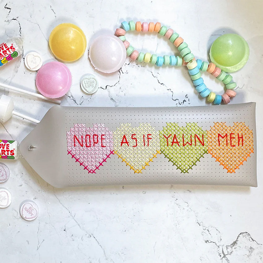 Chasing Threads Stitch Pencil Case Grey