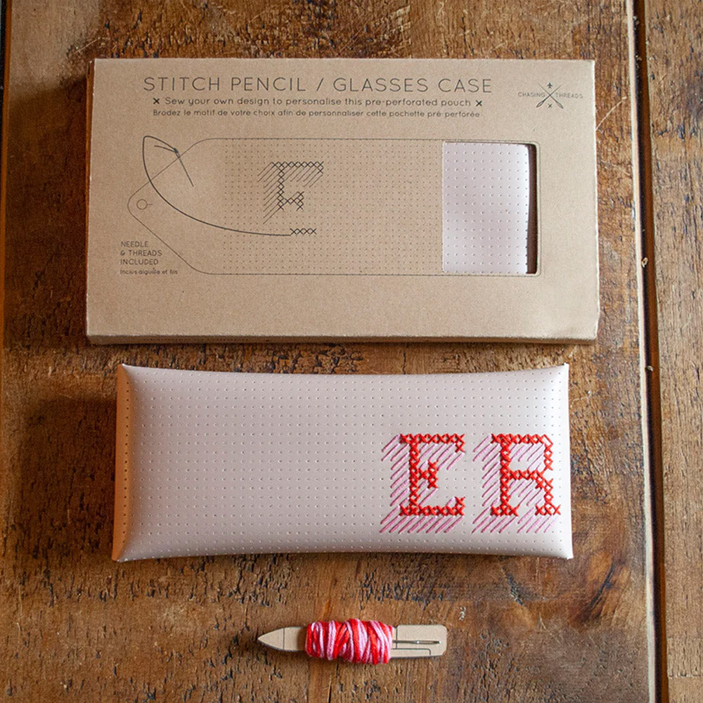 Chasing Threads Stitch Pencil Case Pink