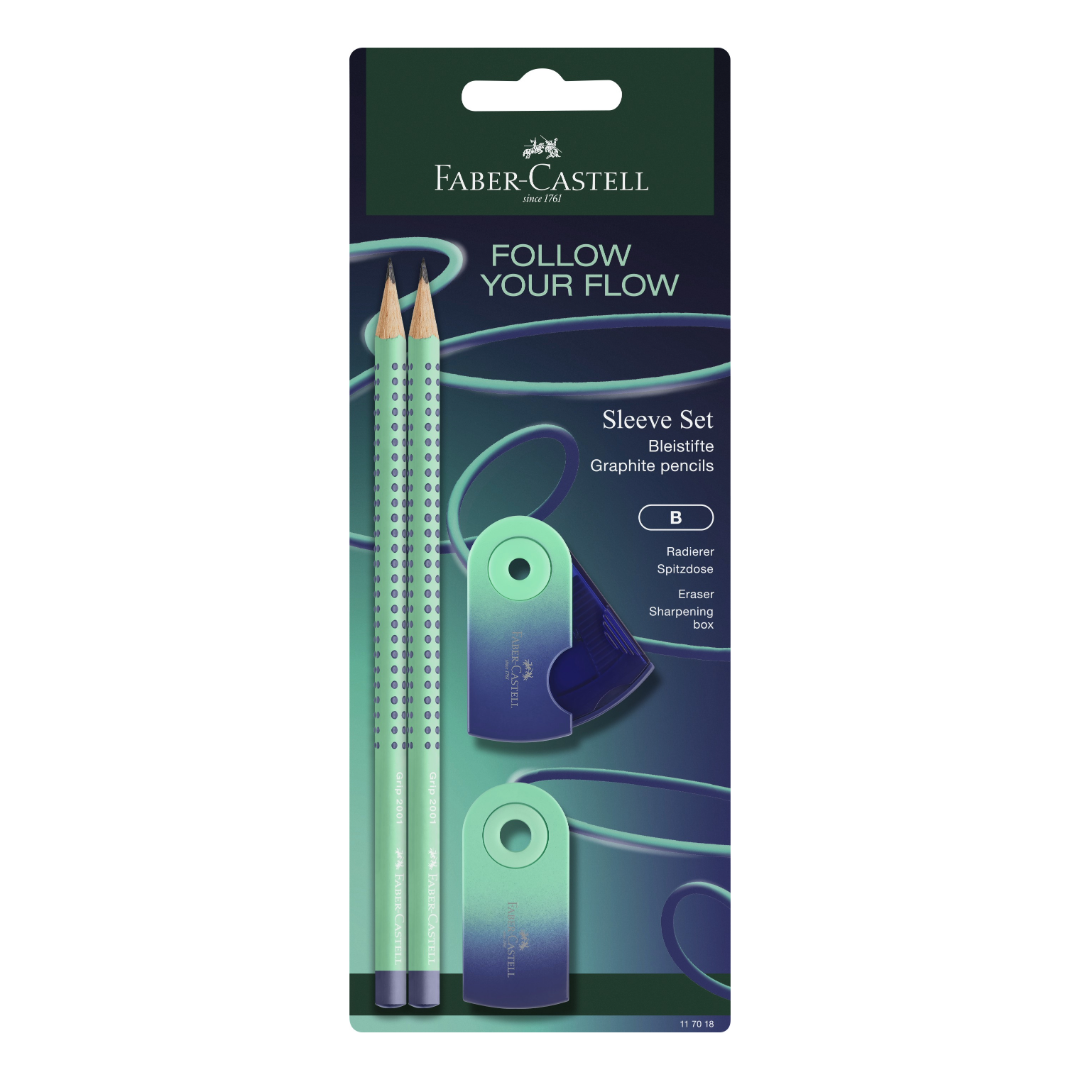 Faber-Castell Flow Edition Grip Set Buzzing Blue