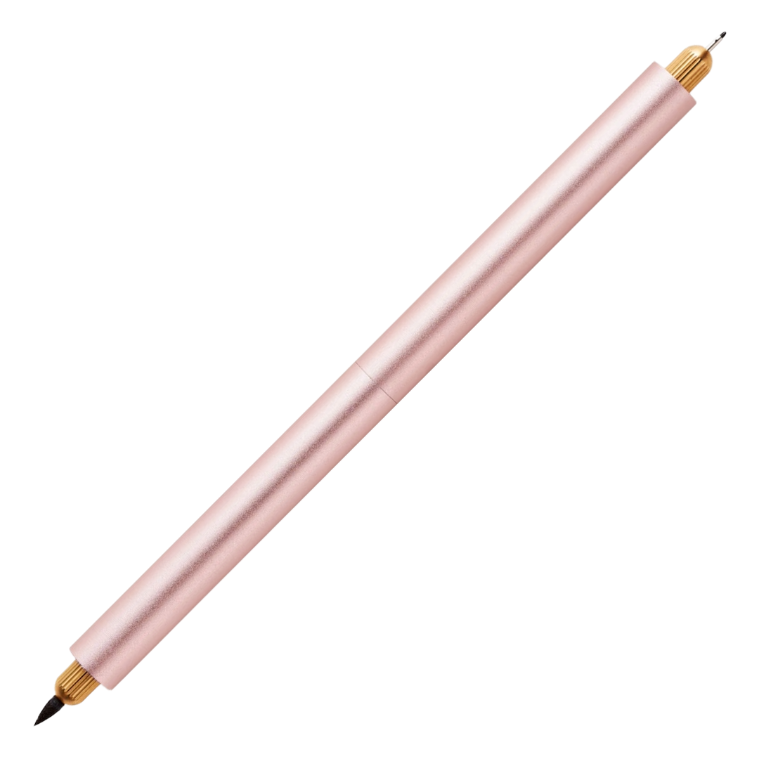 Tom's Studio Lumos Refillable Duo Tip Fineliner and Brush Pen Rose Gold