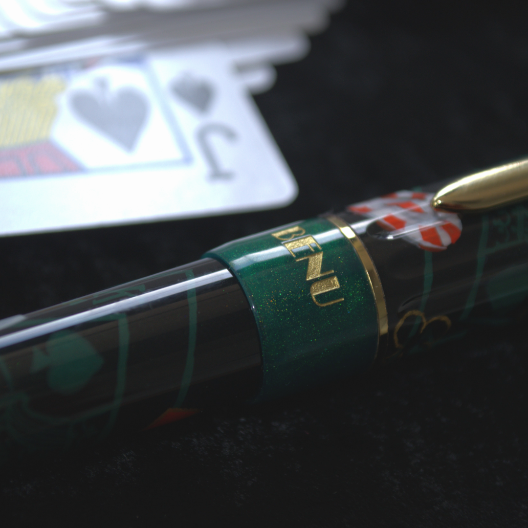 Cult Pens Exclusive Tribute 21st Birthday Hand Painted Celebration Pen by Benu Limited Edition Blackjack