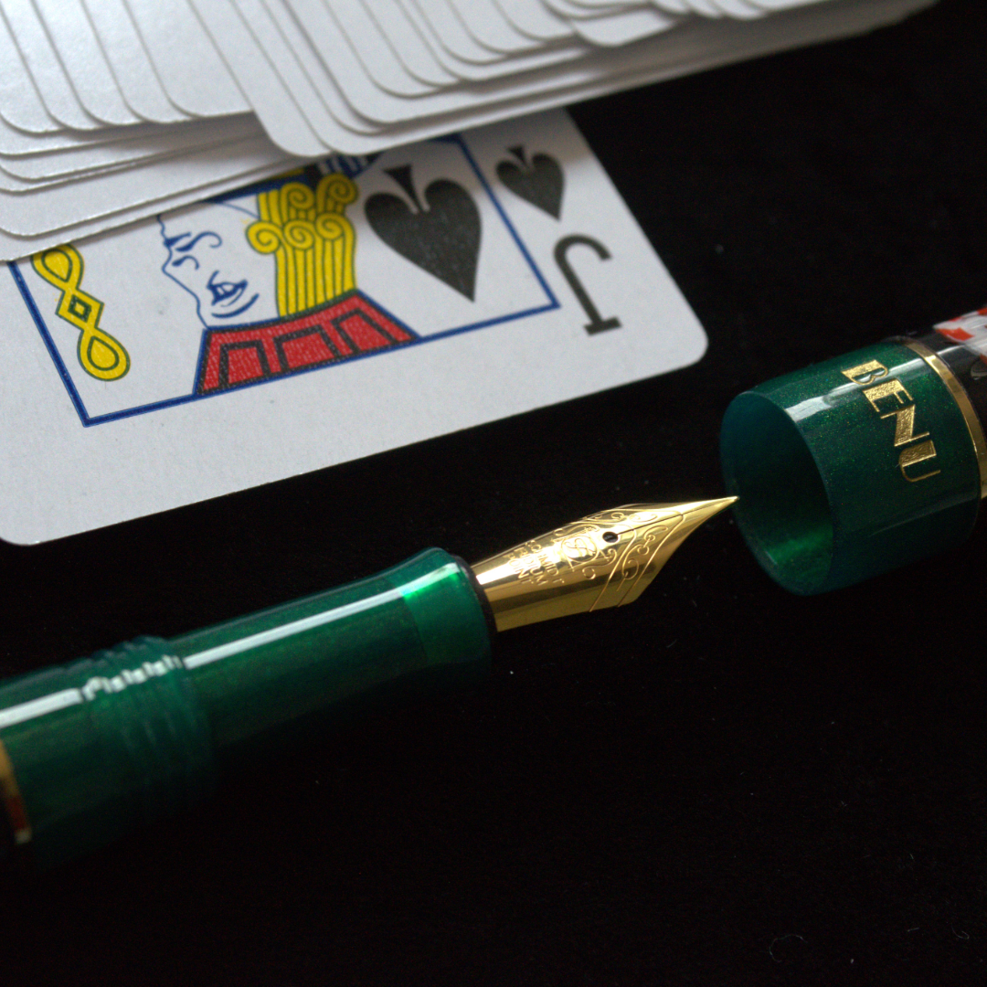 Cult Pens Exclusive Tribute 21st Birthday Hand Painted Celebration Pen by Benu Limited Edition Blackjack