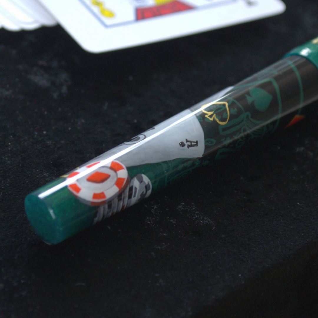 Cult Pens Exclusive Tribute 21st Birthday Hand Painted Celebration Pen by Benu Limited Edition Blackjack