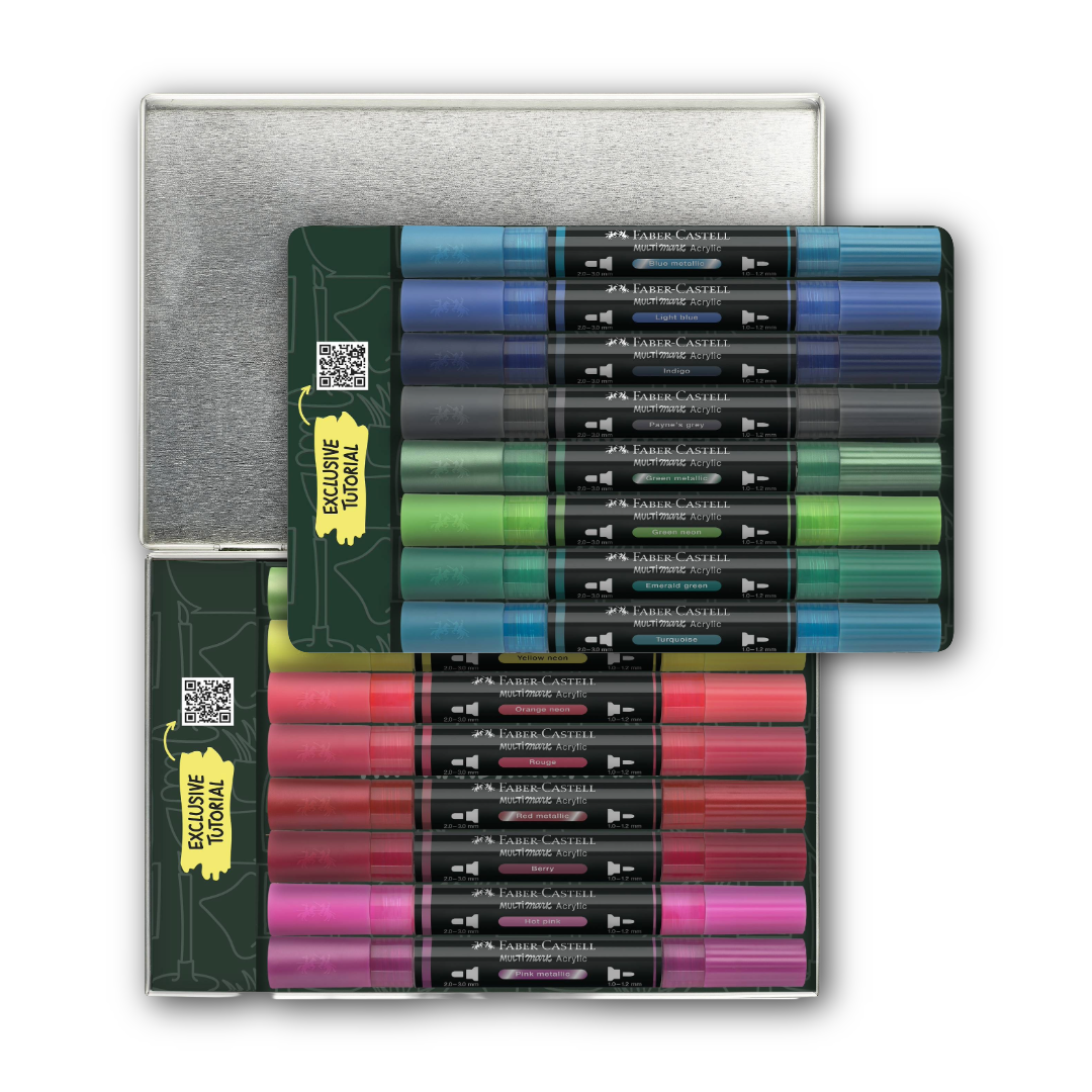 Faber-Castell Multimark Acrylic Dual Marker Set of 16 Kicks