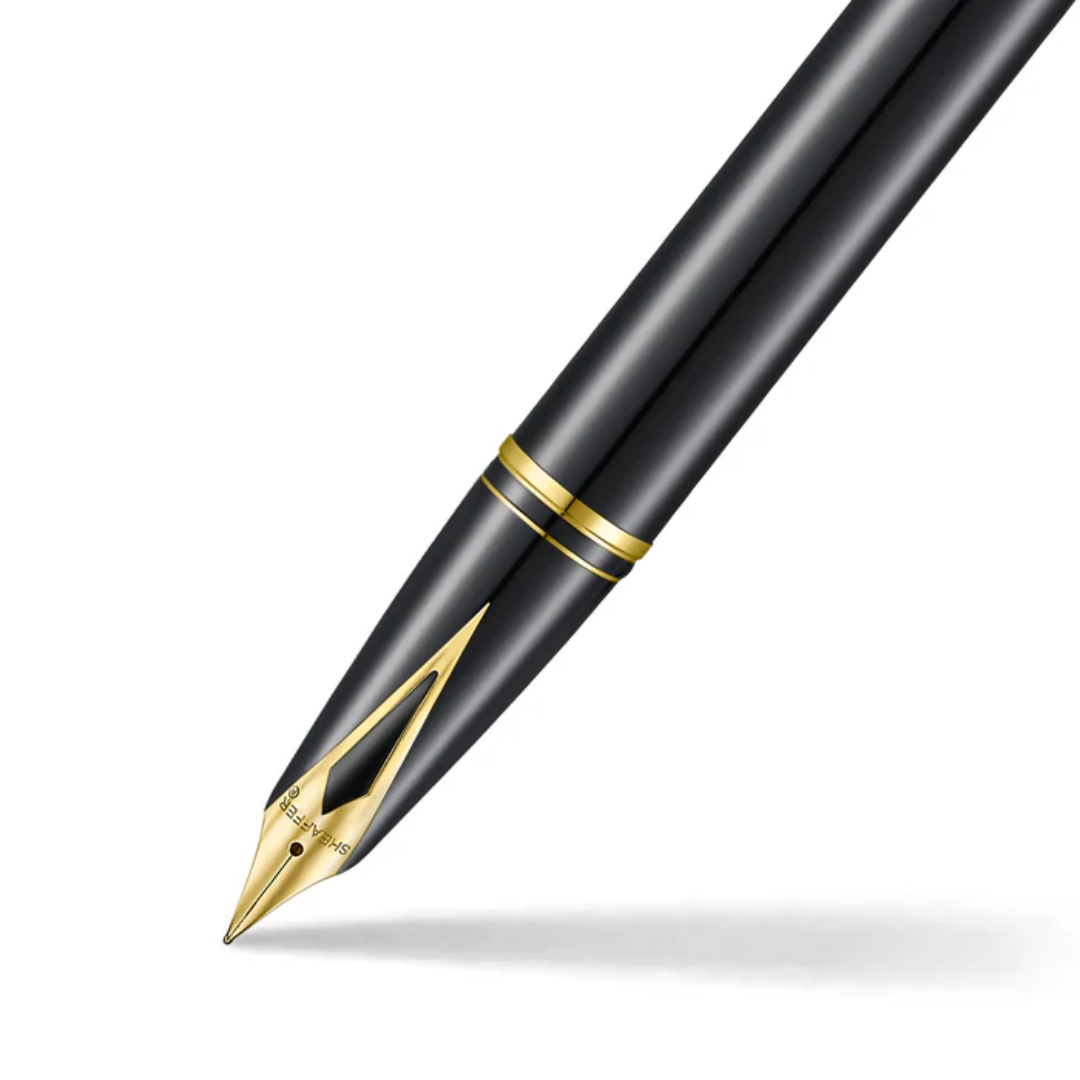 Sheaffer Legacy 9065 Glossy Black and Chrome Fountain Pen with 14k PVD Gold-Plated Nib