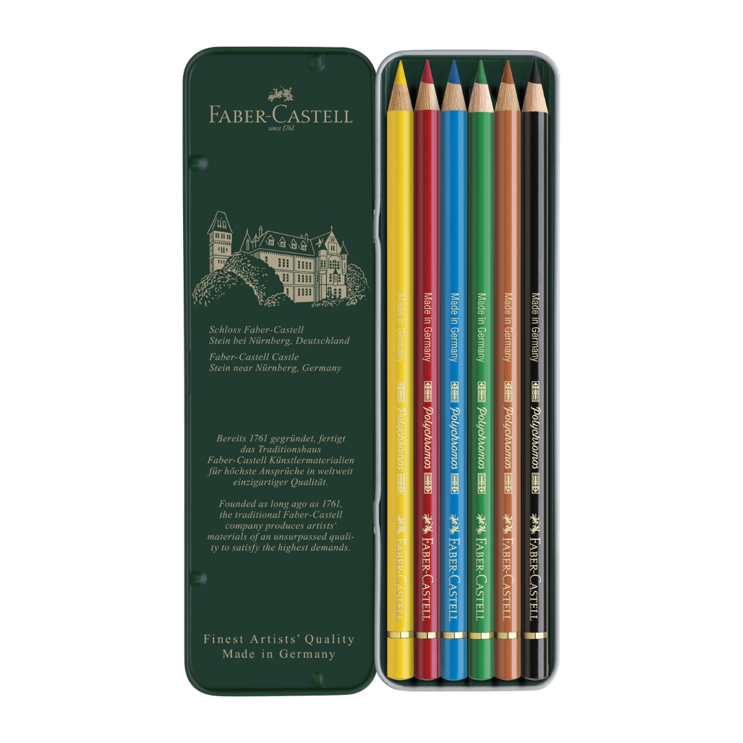 Faber-Castell Polychromos Colouring Pencil Set of 6