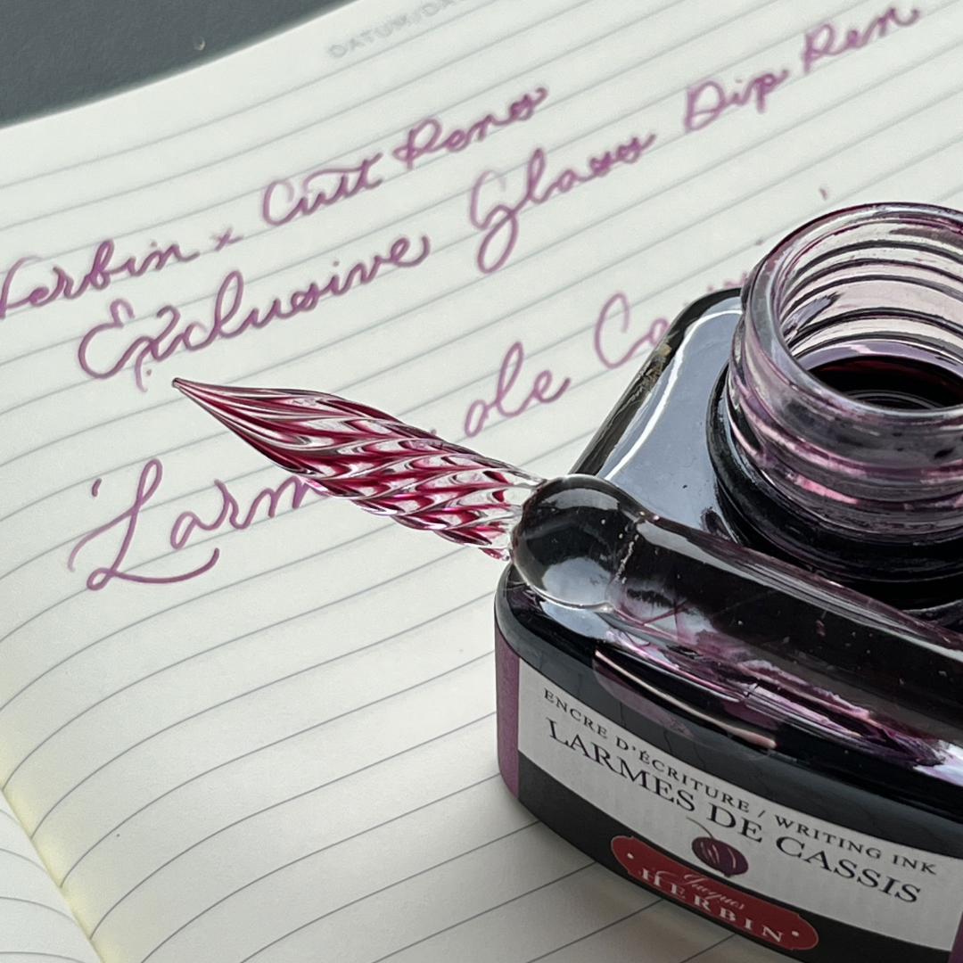 Cult Pens x Jacques Herbin Glass Dip Pen Larme De Cassis
