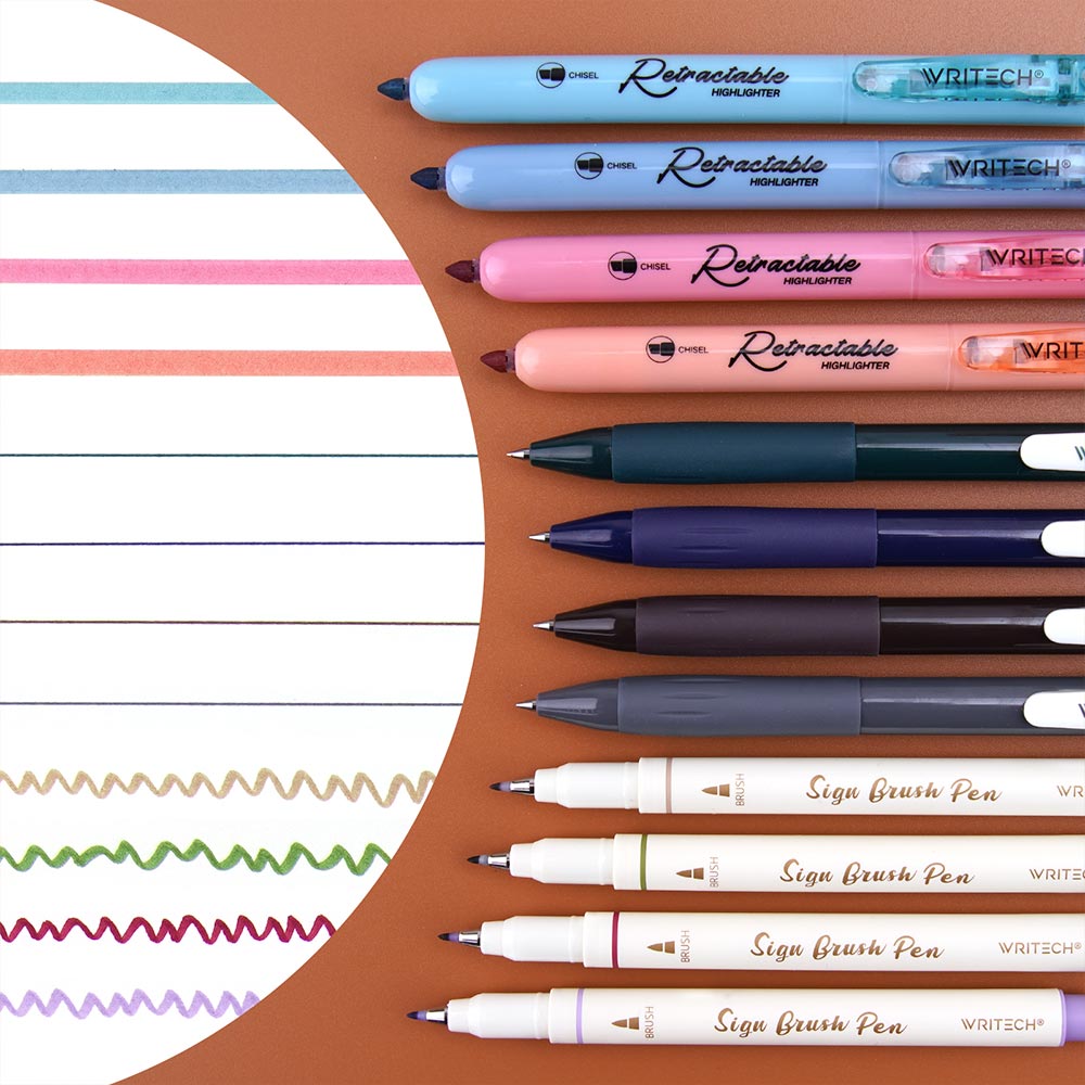 WRITECH 12 Piece Journal Set Vintage Tones