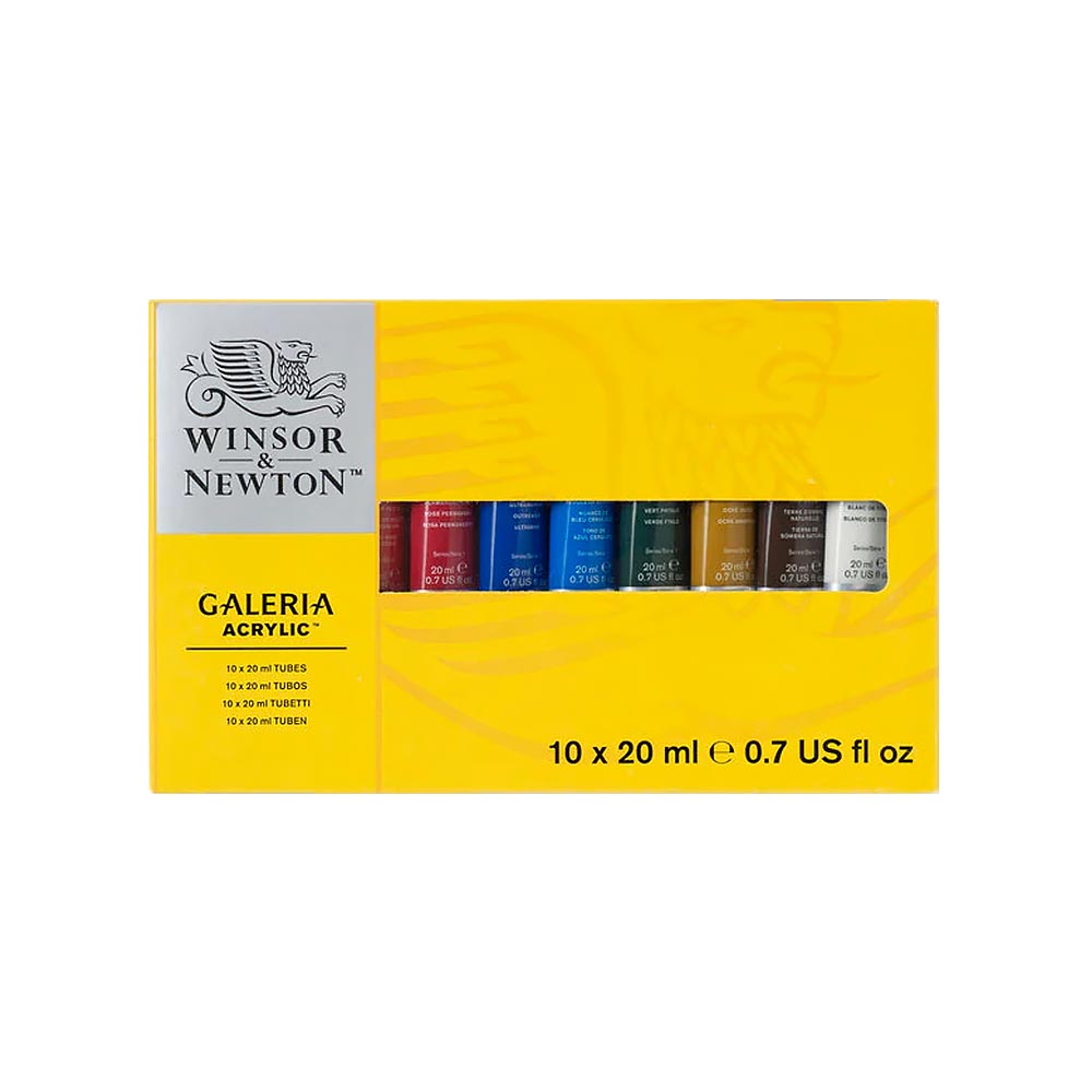 Winsor & Newton Galeria Acrylic Colour 10x 20ml Tube Set