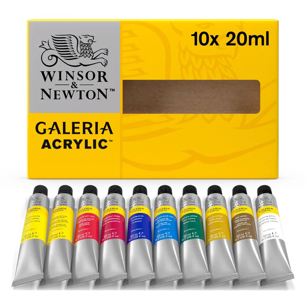 Winsor & Newton Galeria Acrylic Colour 10x 20ml Tube Set