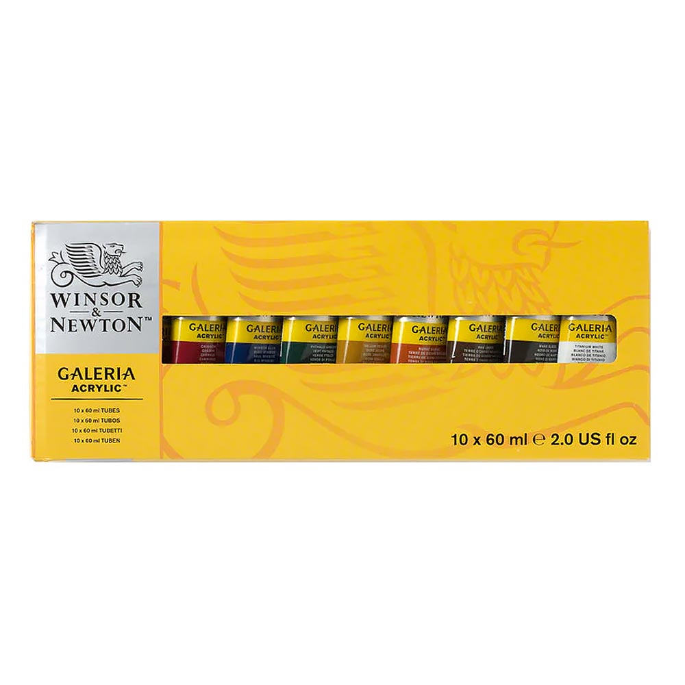 Winsor & Newton Galeria Acrylic Colour 10x 60ml Tube Set