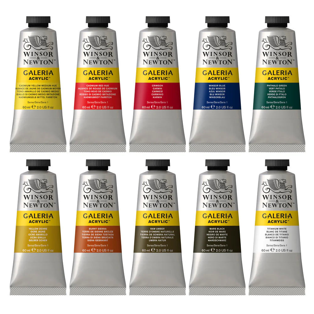 Winsor & Newton Galeria Acrylic Colour 10x 60ml Tube Set