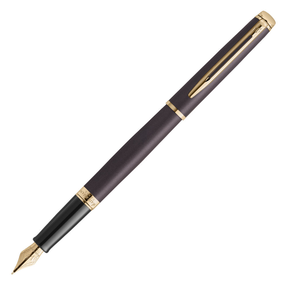 Waterman Hemisphere Fountain Pen Lava Black with Gold Trim