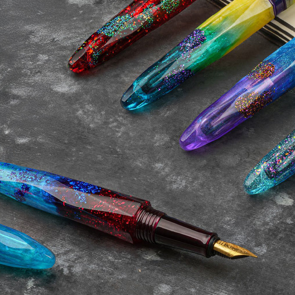 Benu Briolette Fountain Pen Fiery Azure