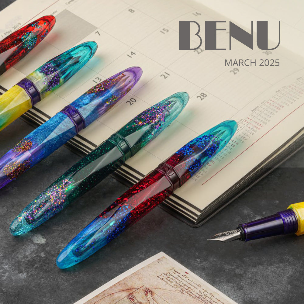 Benu Briolette Fountain Pen Ruby Forest