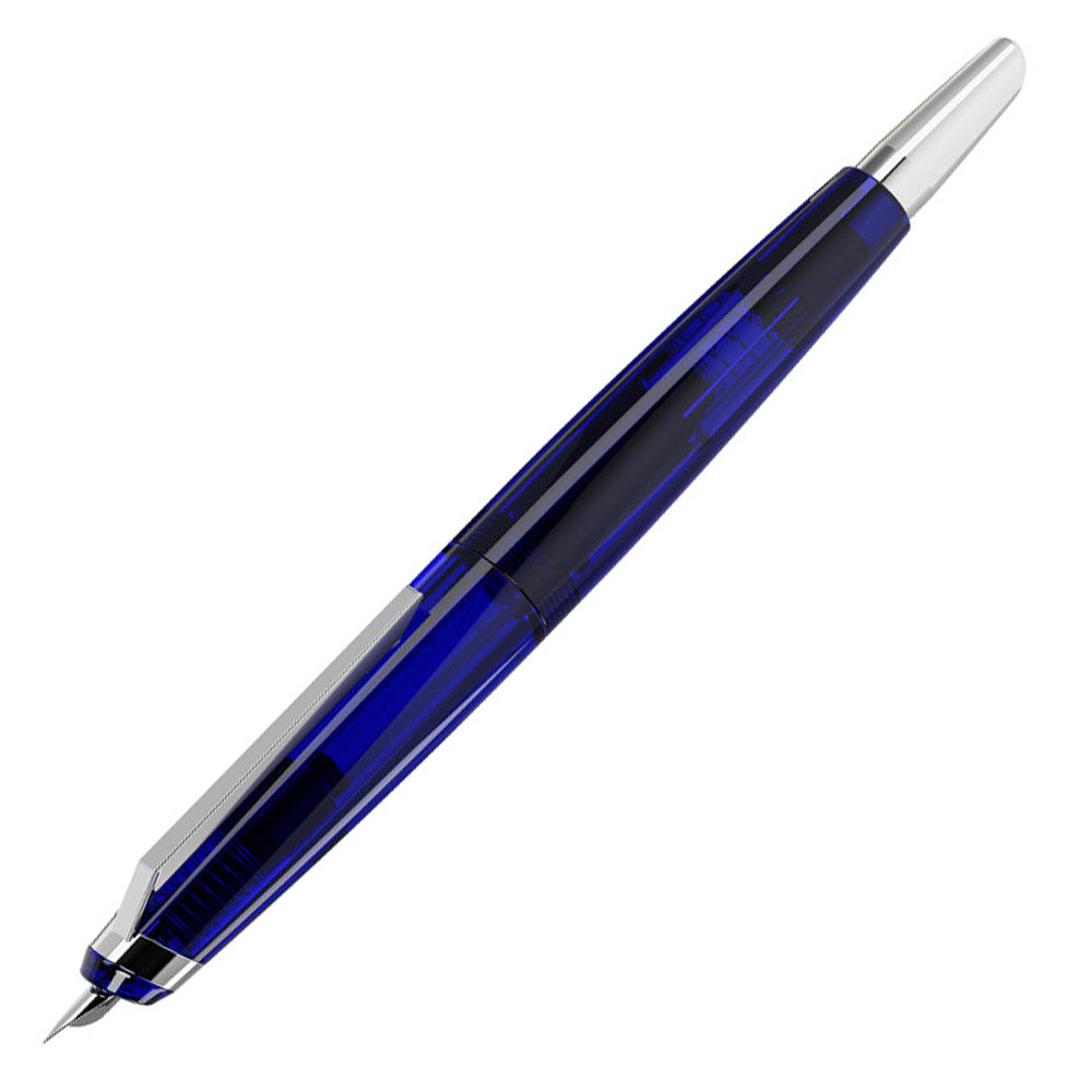 Endless Phantom Fountain Pen Nebula Blue with Chrome Trim