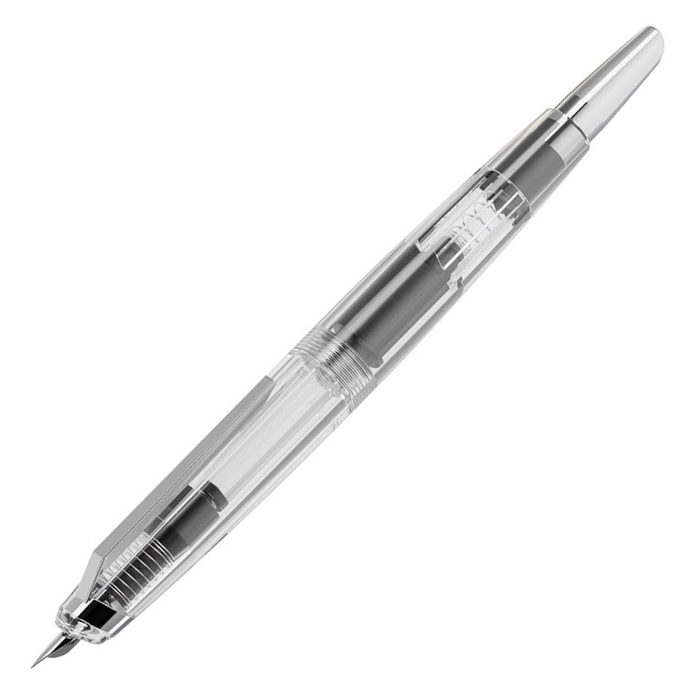 Endless Phantom Fountain Pen Clear with Chrome Trim