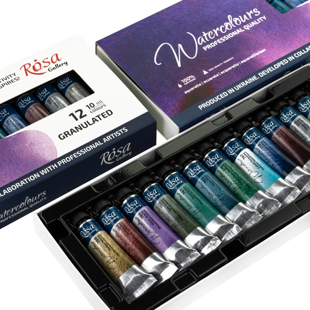 Rosa Watercolour 10ml Tubes Granulated Set of 12