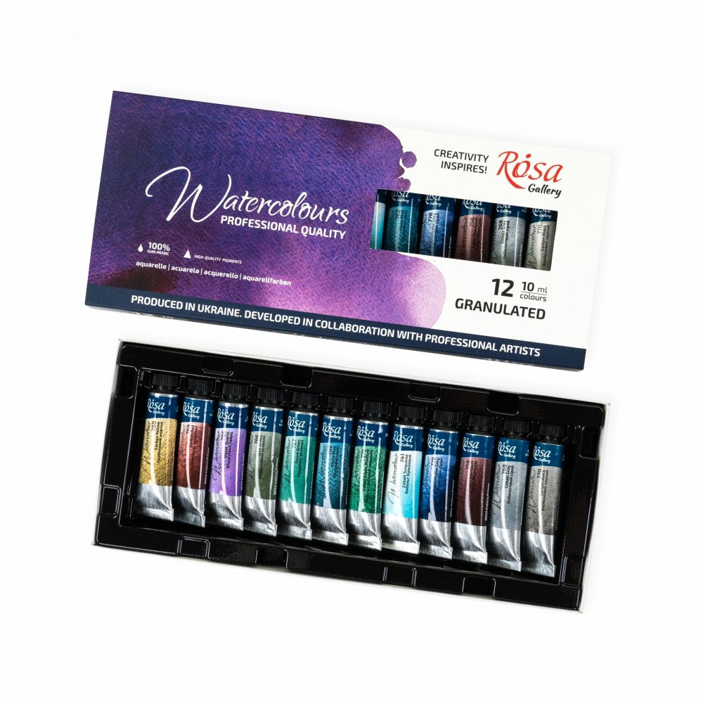 Rosa Watercolour 10ml Tubes Granulated Set of 12