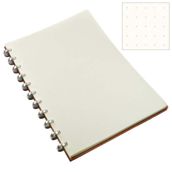 Atoma Pur Disc-Bound Refillable A4 Notebook Natural Leather by Atoma at Cult Pens