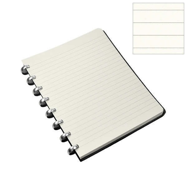 Atoma Pur Disc-Bound Refillable A5+ Notebook Black Leather by Atoma at Cult Pens