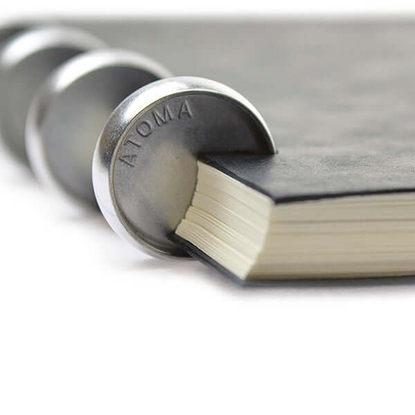 Atoma Amazing Texon Cover Disc-Bound Refillable Notebook Brown A5+ by Atoma at Cult Pens