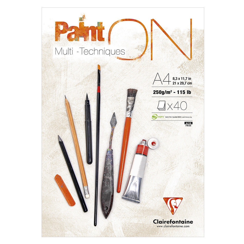 Clairefontaine Paint On Glued Pad A4 by Clairefontaine at Cult Pens
