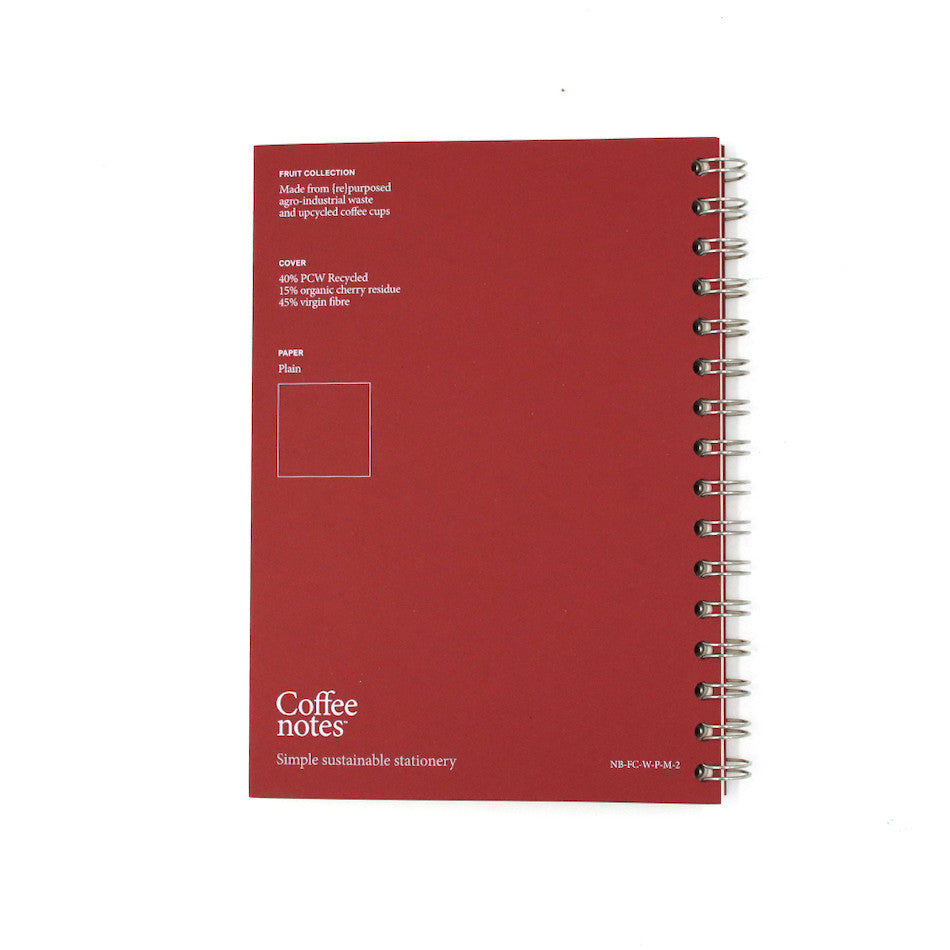 Coffeenotes Medio Wiro Notebook Cherry by Coffeenotes at Cult Pens