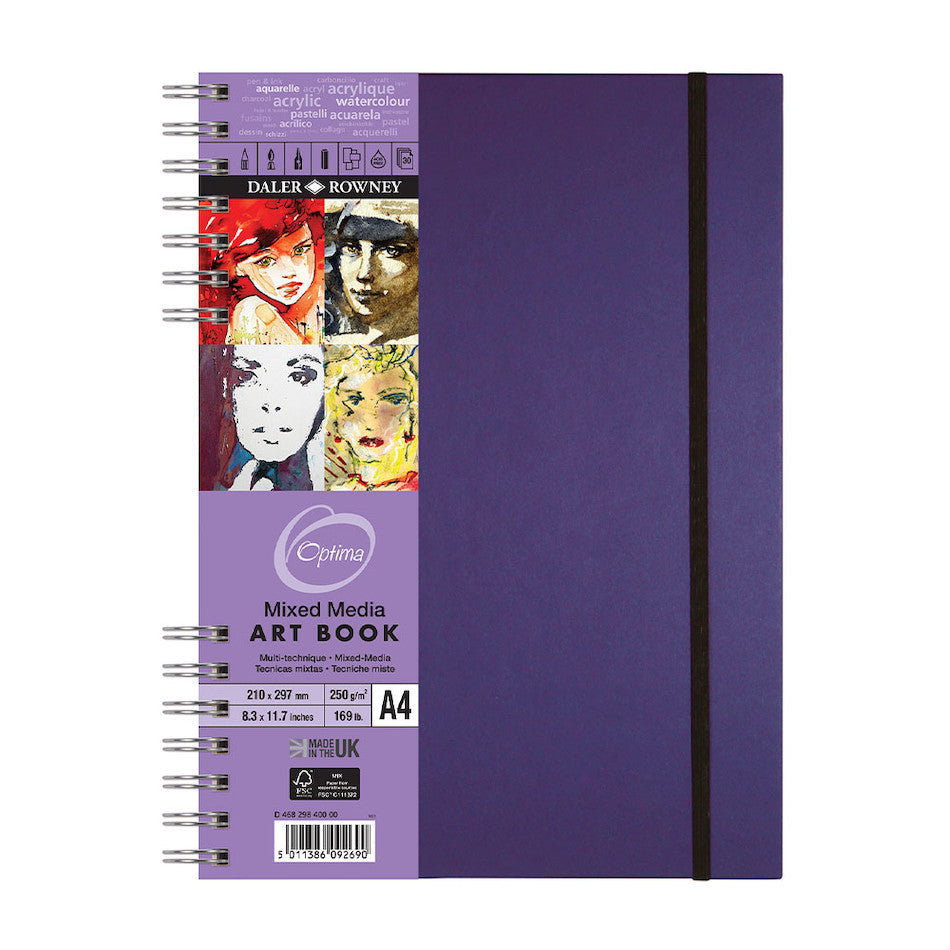 Daler-Rowney Optima Mixed Media Spiral A4 Artbook by Daler-Rowney at Cult Pens