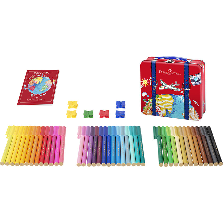 Faber-Castell Connector Pen Travel Suitcase of 40 by Faber-Castell at Cult Pens