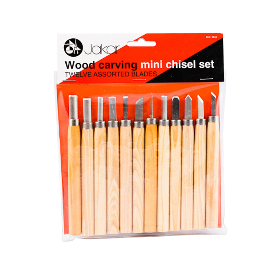 Jakar Wood Carving Mini Chisel Set of 12 by Jakar at Cult Pens